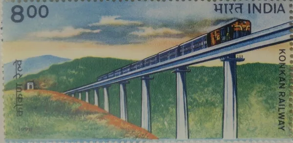 India_-_1998_-_Completion_of_Konkan_Railway-MNH_Stamp__-_Pack_of_2