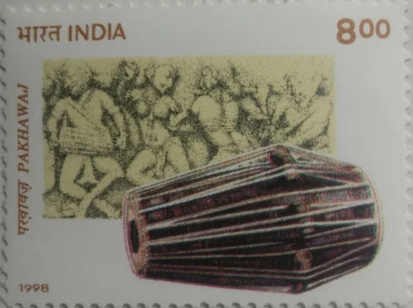 India_-_1998_-_Indian_Musical_Instruments,_Pakhawaj_-_MNH_Stamp