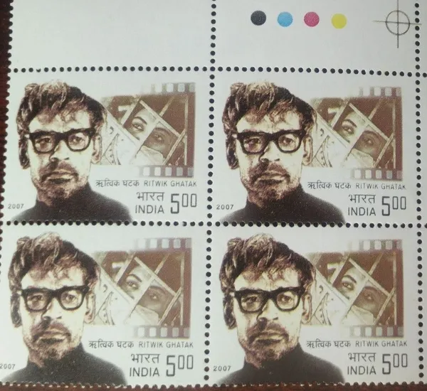 India_-_2007_-_Ritwik_Ghatak_And_Film_Scene_(Block_Of_4_TL_Stamp)_-_MNH