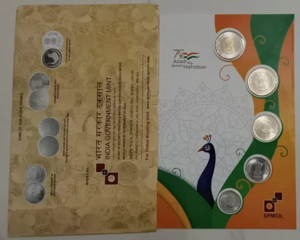 India_-_2022-2023_-_Celebrating_75_glorious_years_of_India_S_independence_Akam_Series_Coins_Coins_lightly_Moved