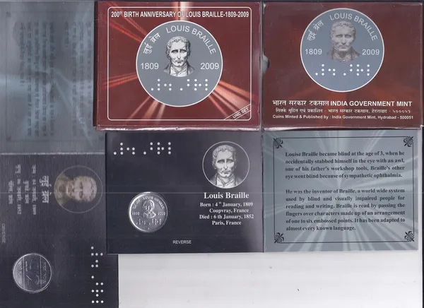 India_-_2009_-_200th_Birth_Anniversary_of_Louis_Braille_Hyderabad_Mint_UNC