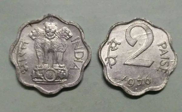 India_-_1976_-_2_Paise_UNC_1_No_-_Pack_of_2