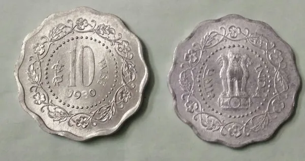 India_-_1980_-_10_Paise___UNC_1_No_-_Pack_of_2