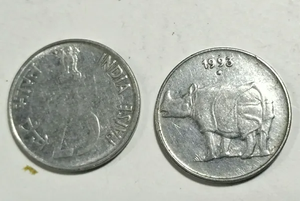 India_-_1993_-_25_Paise_Used_1_No_-_Pack_of_2