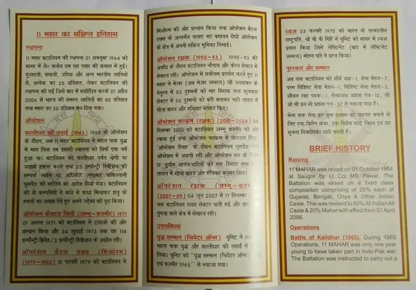 INDIA_-_ARMY_POSTAL_COVERS(APO's)_-_06-10-2014_-_11th_Battalion_The_Mahar_Regiment_-_Pack_of_3