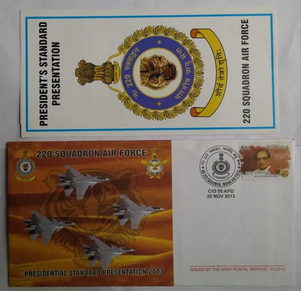 INDIA_-_ARMY_POSTAL_COVERS(APO's)_-_20-11-2013_-_220_Squadron,_Air_Force_-_Pack_of_3