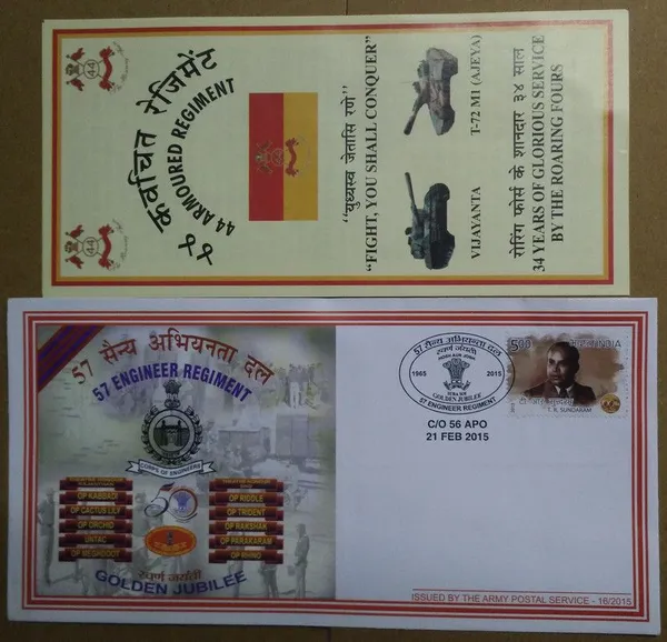 INDIA_-_ARMY_POSTAL_COVERS(APO's)_-_21-02-2015_-_57_Engineer_Regiment_-_Pack_of_3