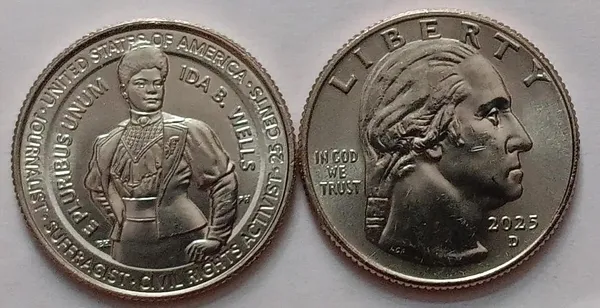 United_States_-_American_Women_Quarter_Dollar_Coin_25_CENTS_-E_PLURIBUS_UNUM-IDA_B.WELLS_(Journalist,_Suffragist,_Civil_Rights_Activist)2025_D_MINT_UNC
