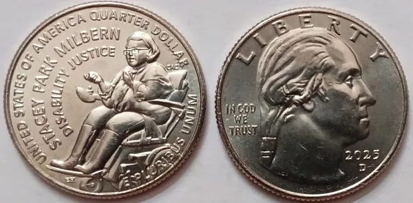 United_States_-_American_Women_Quarter_Dollar_Coin_-E_PLURIBUS_UNUM-STACEY_PARK_MILBERN_(DISABILITY_JUSTICE)_2025_D_MINT_UNC