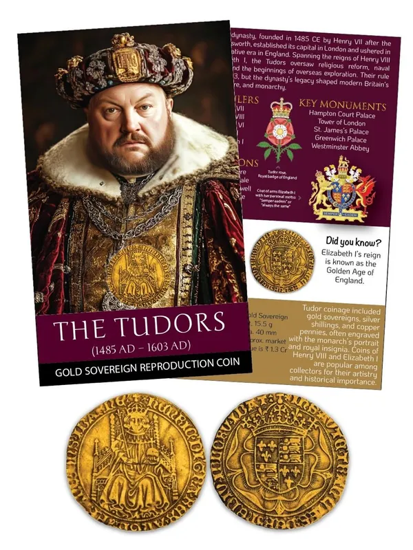 United_Kingdom_-_The_Tudors_(_)-Gold_Sovereign_Gold_-Plated_Reproduction_ATM_card_Type/Limited_Edition_-_Pack_of_2