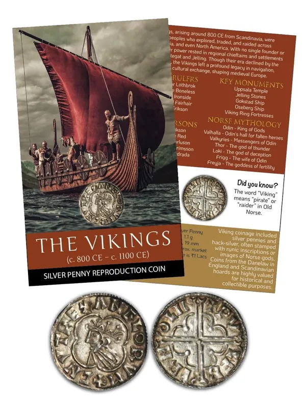 The_Vikings-Silver_Penny_(Silver_plated)_Reproduction_ATM_card_Type/Limited_Edition_-_Pack_of_2