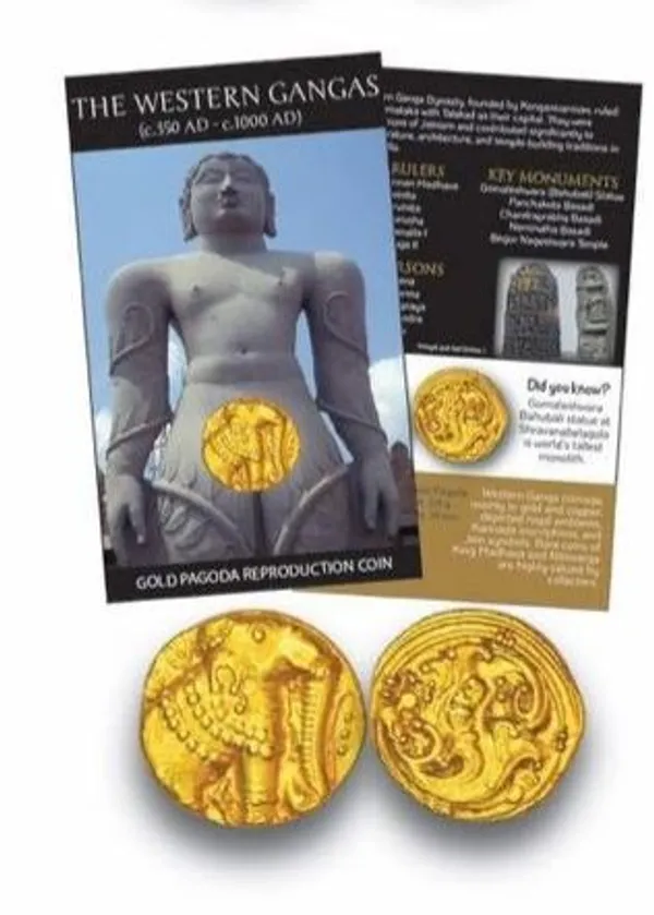 Western_Gangas_Dynasty_Gold_Pagoda_Brass_Reproduction_Info_Card_-_ATM_Card_-_Pack_of_2
