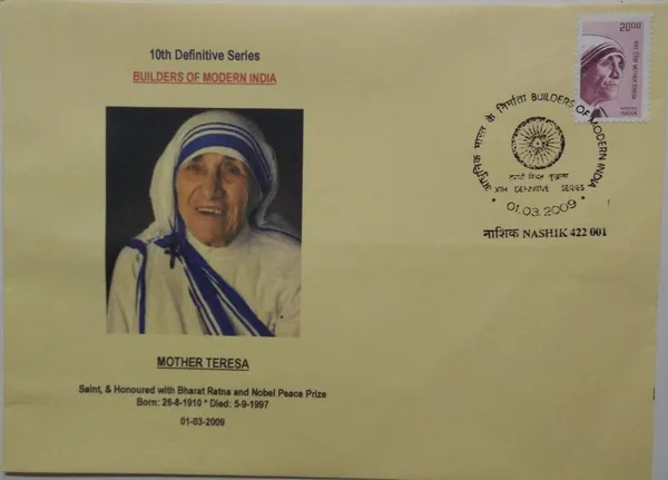 India_-_FDC_-_01-03-2009_-_Definitive_-_10th_Series_Mother_Teresa