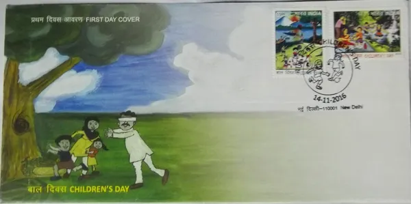 INDIA_-_Childrens_Day_(Double_Stamp_FDC)_-_Pack_of_2