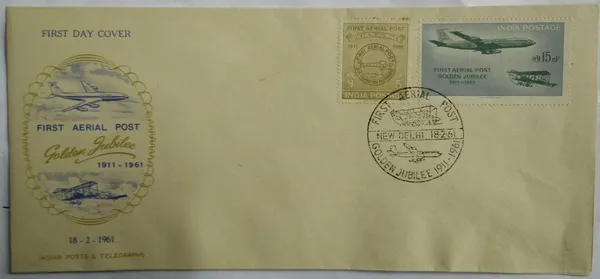 INDIA_-_50th_Anniversary_of_First_official_Airmail_Flight_-_First_Day_Cover