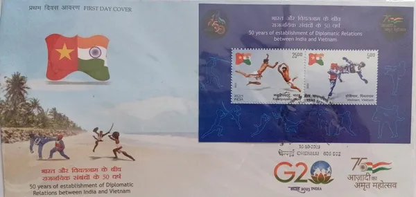 INDIA_-_MS_FDC_-_16-10-2023_-_50_Years_of_Establishment_of_Diplomatic_Relations_Between_India_and_Vietnam_(2023)_-_Pack_of_2