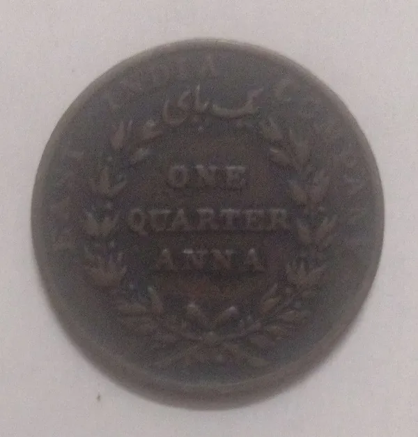 British_India_Coin_East_India-1_Quarter_ANNA1835_Used_Copper