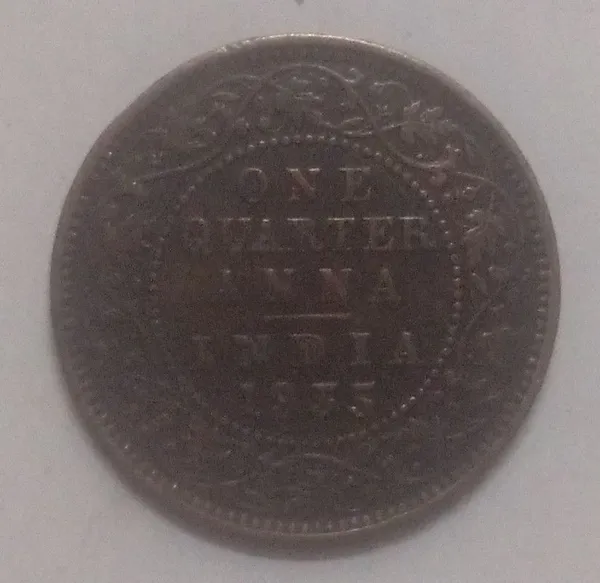 British_India_Coin_George_V-1_Quarter_Anna_1935_Used_Copper