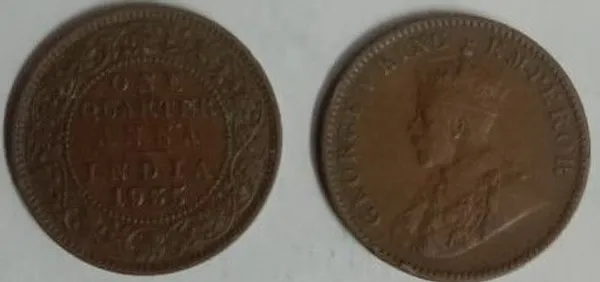 British_India_Coin_George_V-1_Quarter_Anna_1935_Used_Copper