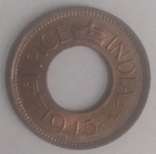 British_India_Coin_George_VI-1_Pice_1945_UNC_Copper