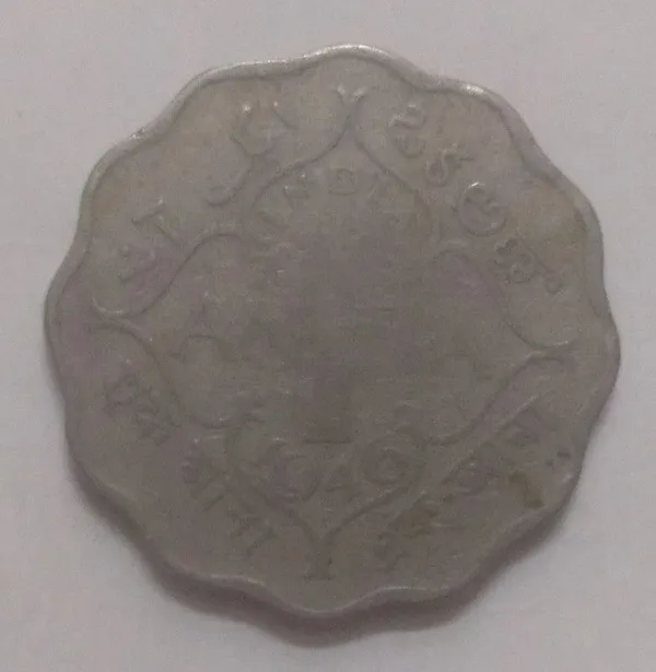 British_India_Coin_George_VI_1_Anna_1946_Used_Copper_Nickel