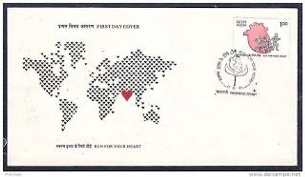 INDIA_-_FDC_-_1991_-_11_Dec_1991_Run_For_Your_Heart_Campaign_-_Pack_of_2