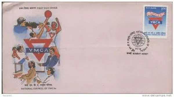 INDIA_-_FDC_-_1992_-_21_Feb_1992_Centenary_Of_National_Council_Of_Ymcas_Of_India_(1991)_-_Pack_of_2