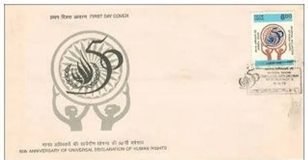 INDIA_-_FDC_-_1998_-_08_Mar_1998_50th_Anniversary_Of_Universal_Declaration_Of_Human_Rights_-_Pack_of_2