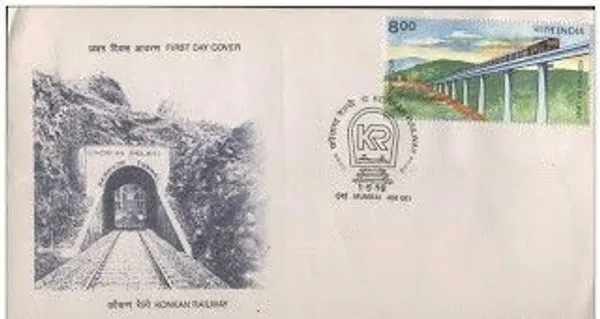 INDIA_-_FDC_-_1998_-_01_May_1998_Completion_Of_Konkan_Railway