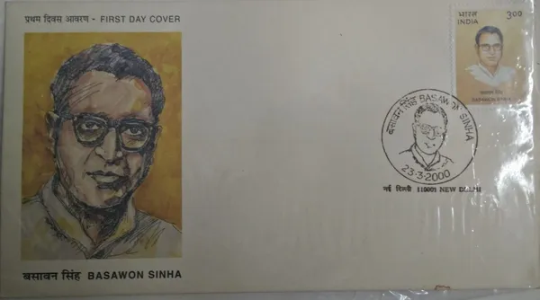 INDIA_-_FDC_-_2000_-_23_Mar_2000_Basawon_Sinha_(Revolutionary_Trade_Unionist)_-_Pack_of_2