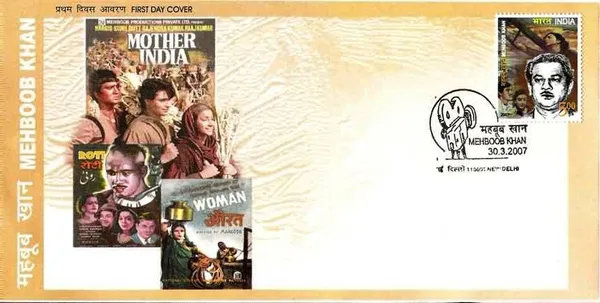 INDIA_-_FDC_-_30-03-2007_-_Mehboob_Khan_(film_Maker_Director)_-_Pack_of_3