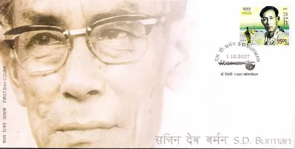 INDIA_-_FDC_-_01-10-2007_-_S_D_Burman_Birth_Centenary_(Singer_And_Composer)