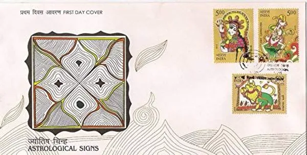 INDIA_-_FDC_-_2010_-_14_Apr_2010_Astrological_Signs_(Set_Of_4)