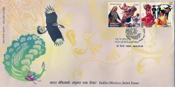 INDIA_-_FDC_-_2010_-_15_Dec_2010_-_Mexico_Joint_Issue_-_Pack_of_3