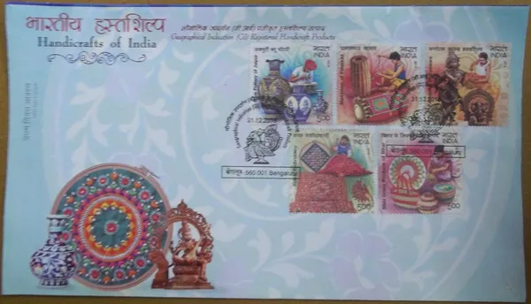 INDIA_-_FDC_-_2018_-_31_Dec_2018_Handicrafts_Of_India_-_Pack_of_2