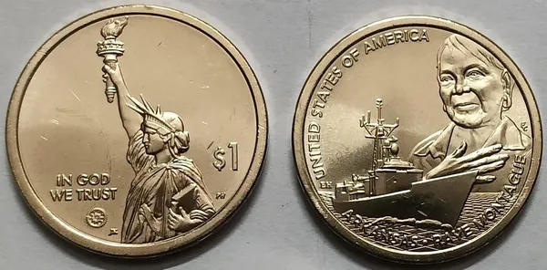 United_States_Innovation_Dollar_coin-_ARKANSAS-RAYE_MONTAGUE_2024_P_Mint_UNC