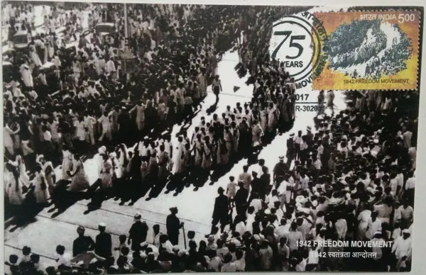 1942_Freedom_Movement_Birthday_Greeting_Maximum_Card_(Stamp_issue:_2017;_face_value:)_-_Pack_of_3