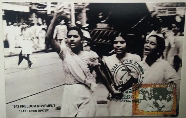 1942_Freedom_Movement_Maximum_Card_(Stamp_issue:_2017;_face_value:)_-_Pack_of_3