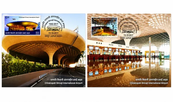 India_-_Chhatrapati_Shivaji_International_Airport_India_Post_Special_Cancellation_Set_of_2_Maximum_Cards_(Stamp_issue:_2017;_face_value:_and_)