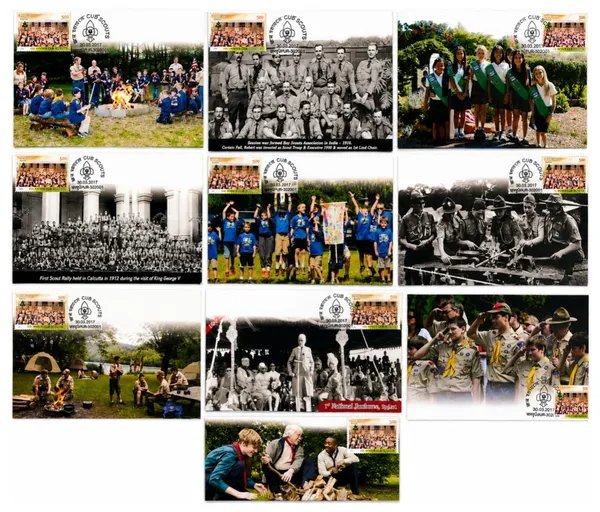 India_Post_Cub_Scouts_Special_Cancellation_Scouting_and_Jamboree_Thematic_Set_of_10_Maximum_Cards_(Stamp_issue:_2017;_face_value:)