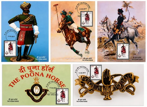 India_-_The_Poona_Horse_Special_Cancellation_Set_of_5_11-02-2017_Maximum_Cards_(Stamp_issue:_2017;_face_value:)