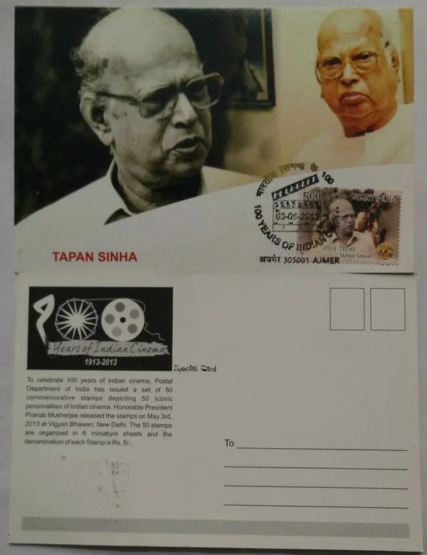 Tapan_Sinha_(100_Years_of_Indian_Cinema)_Maximum_Card_-_Pack_of_3