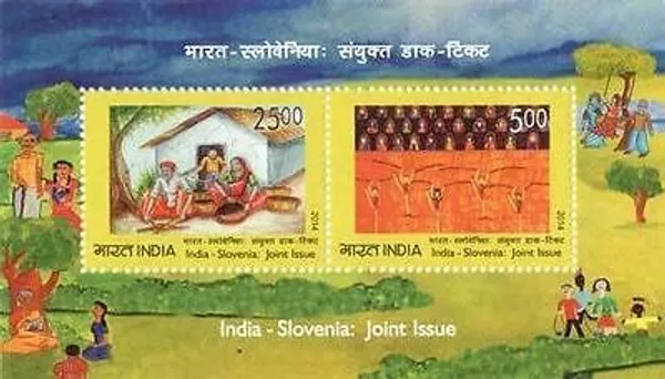 India_Slovenia_-_2014_(Indian_Miniature_Sheets)_-_Stamp_-_MNH_-_Pack_of_2