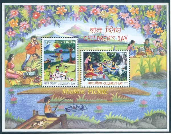 India_-_Childrens_Day_2016_(Indian_Miniature_Sheets)_-_Stamp_-_MNH_-_Pack_of_3