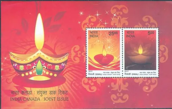 India_Canda_Joint_Issue_DIWALI_-_2017_(Indian_Miniature_Sheets)_-_Stamp_-_MNH