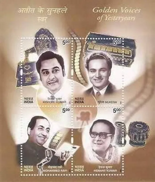 India_-_Golden_Voices_Of_Yesteryears_-_2003_(indian_Miniature_Sheets)_-_Stamp_-_MNH