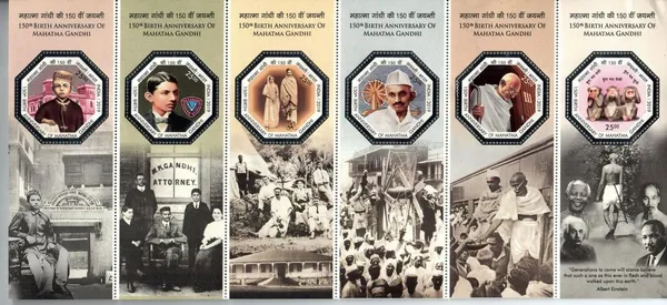 India_-_Mahatma_Gandhi,_150Th_Birth_Anniversary_-_2019_(Indian_Miniature_Sheets)_-_Stamp_-_MNH