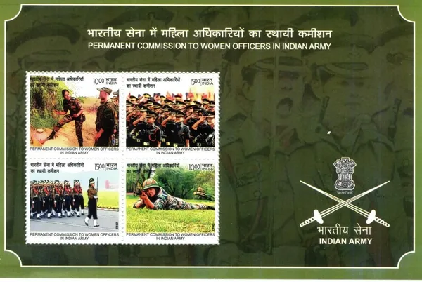 India_-_2022_-_Permanent_Commission_to_Women_Officers_in_Indian_Army_-_Miniature_Sheet_-__and__Stamps_-_MNH