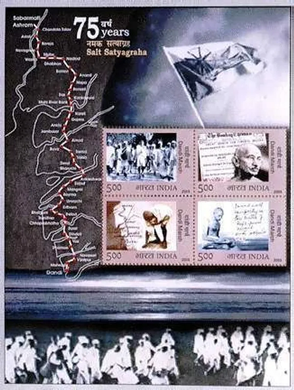India_-_75th_Salt_Satyagraha_-_2005_Indian_Miniature_Sheets_-_Stamp_-_MNH