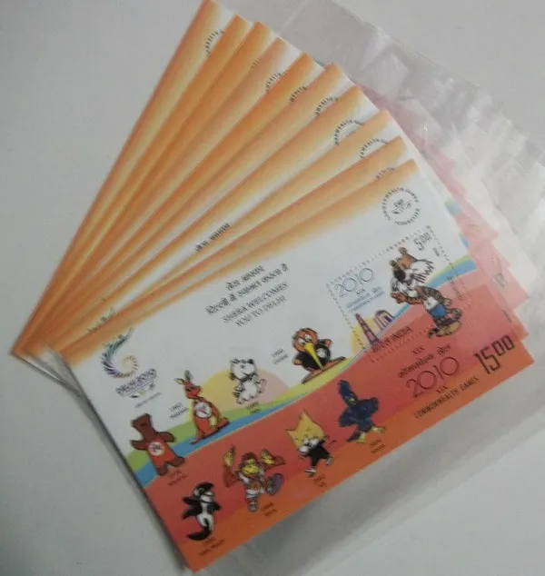India_-_2008_-_Delhi_2010_19th_Commonwealth_Games-Indian_Miniature_Sheets-10nos_-_Stamp_-_MNH